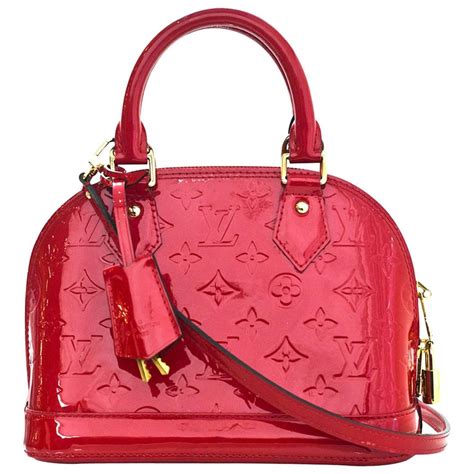 louis vuitton red patent leather purse|louis vuitton alma epi black.